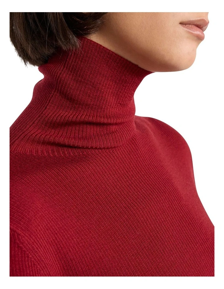 Orian Merino Knit Top in Scarlet image 3