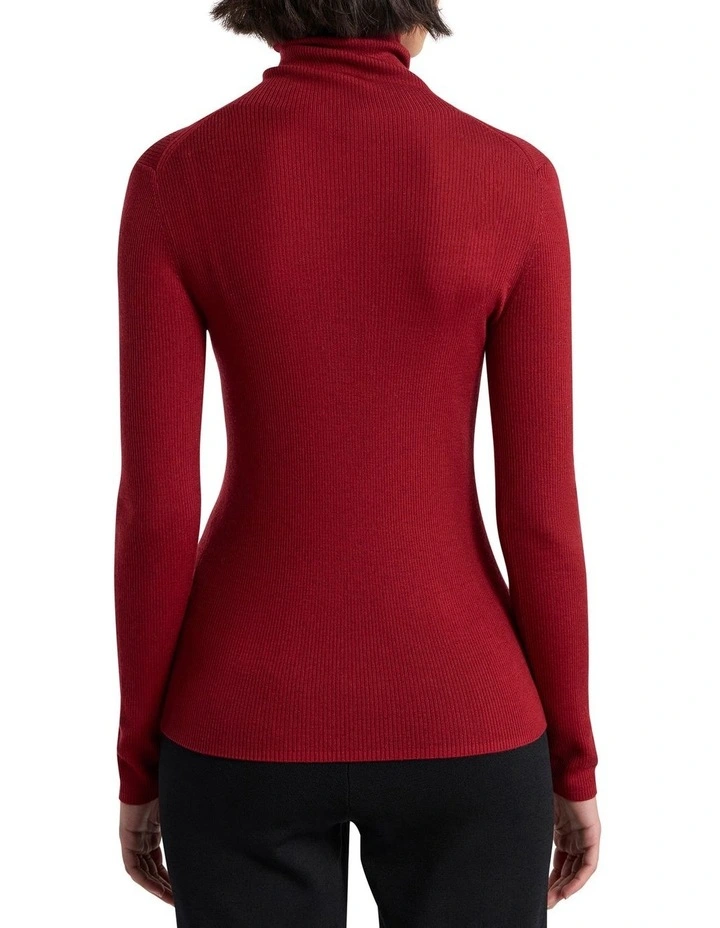 Orian Merino Knit Top in Scarlet image 4