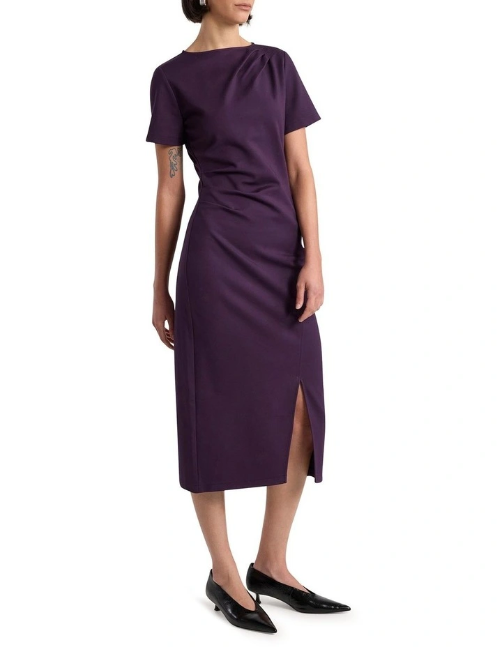 Molly Ponte Dress in Eggplant image 2