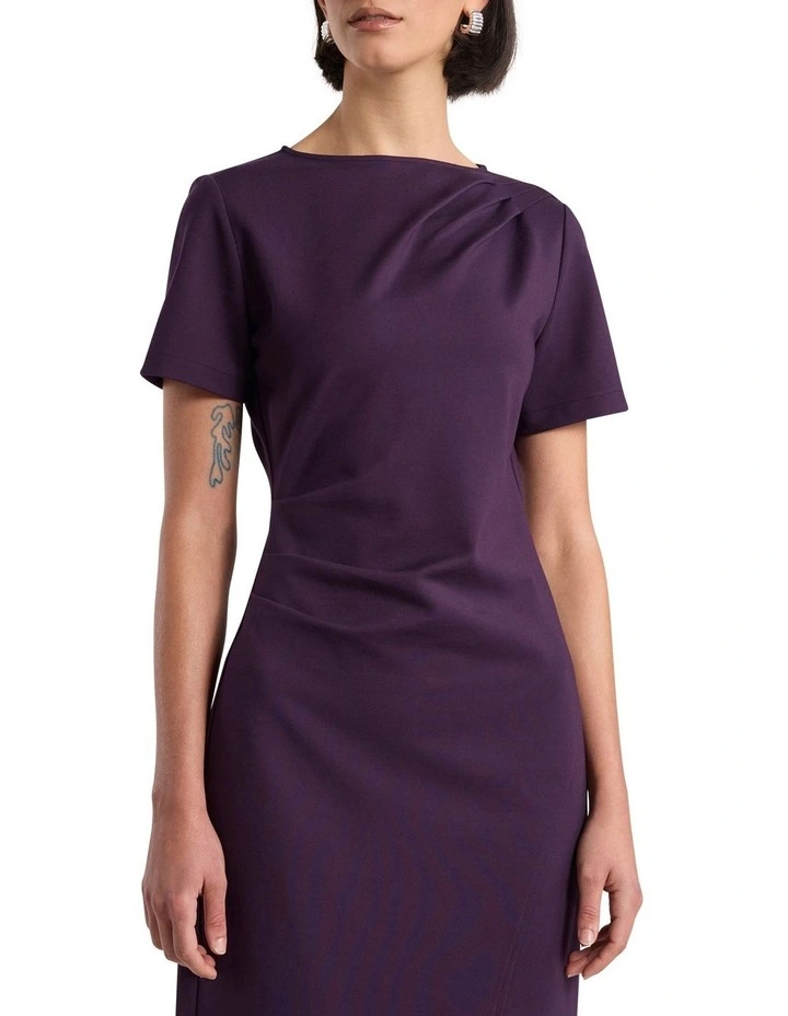 Molly Ponte Dress in Eggplant image 3
