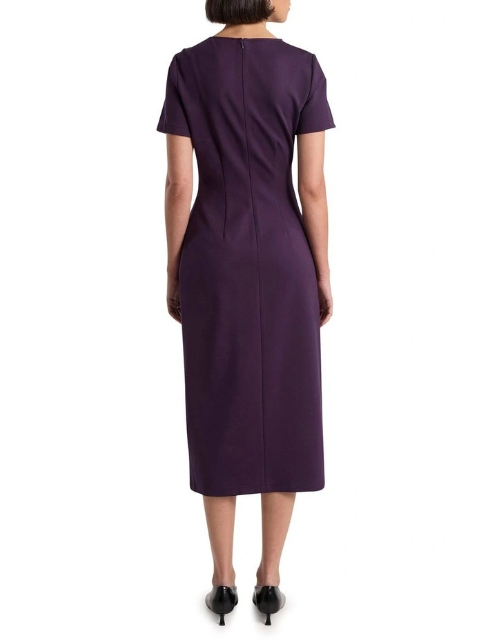 Molly Ponte Dress in Eggplant image 5