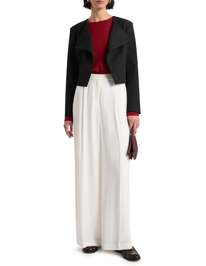 Jaz Crop Jacket in Black image 2