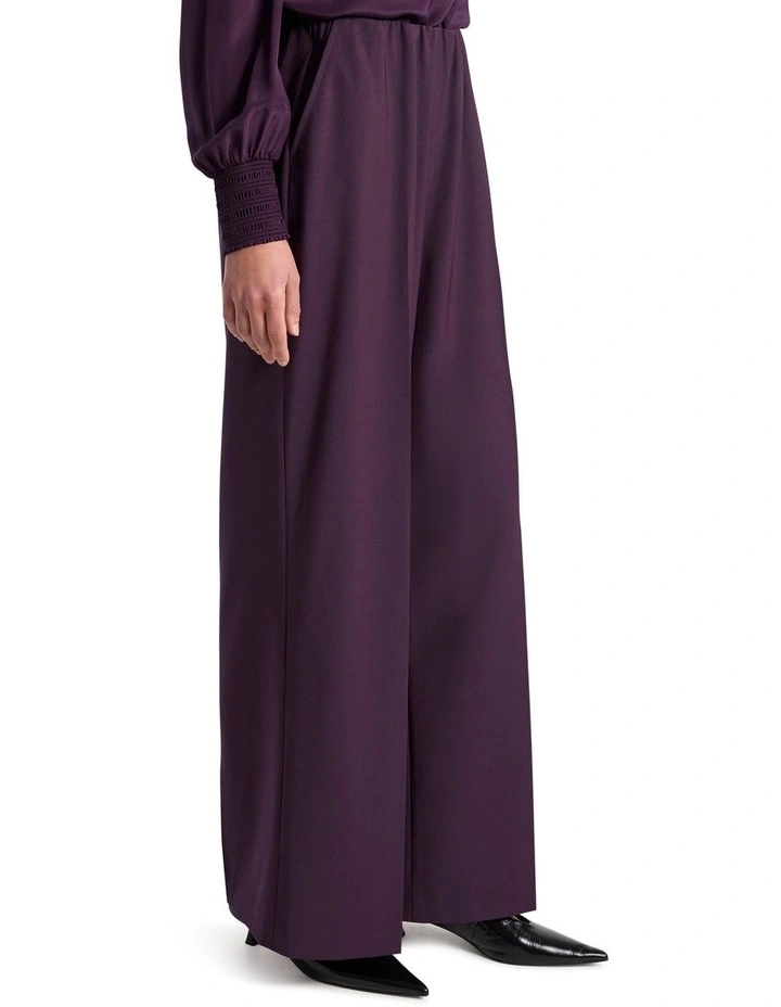 Julia Wide Leg Pant in Eggplant image 2