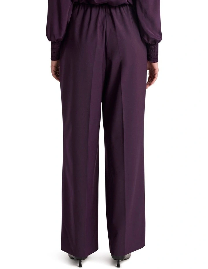Julia Wide Leg Pant in Eggplant image 5