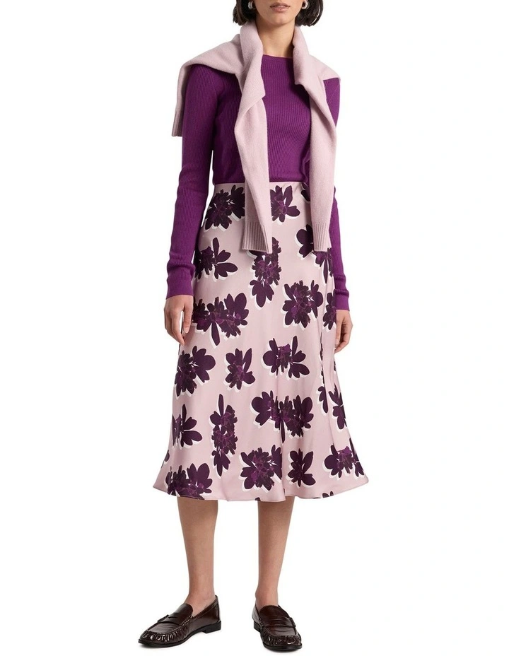 Danae Silk Cotton Knit in Violet image 2
