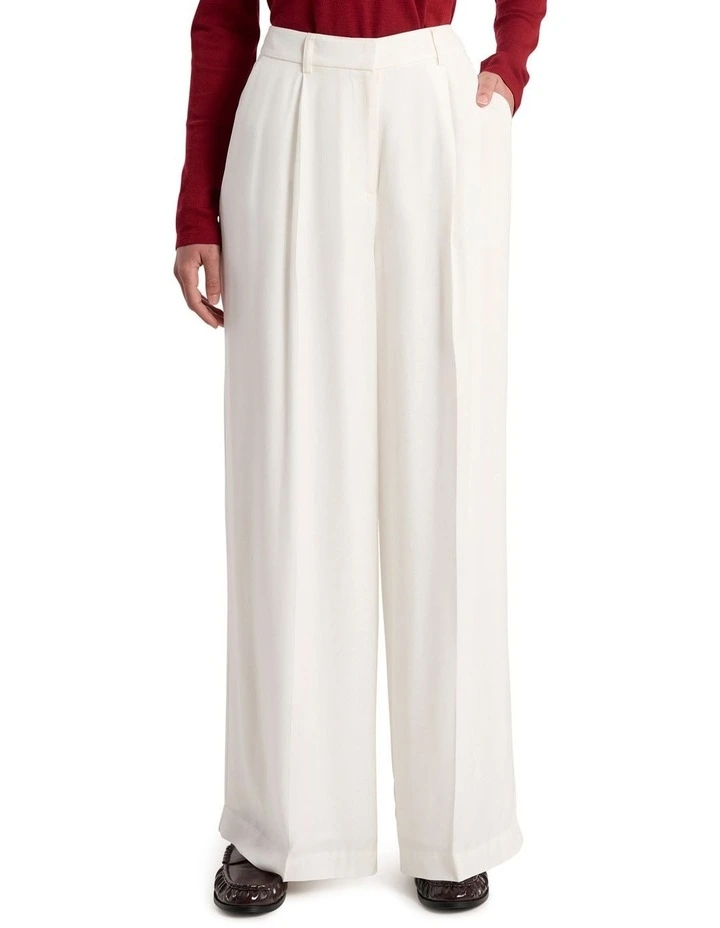 Bronte Wide Leg Pant in Ivory image 2