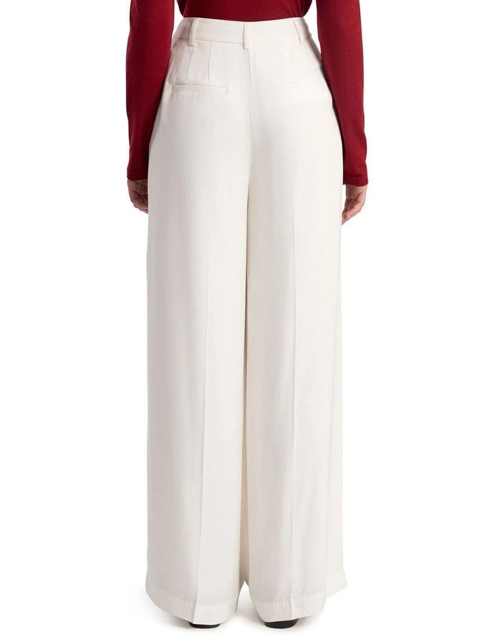 Bronte Wide Leg Pant in Ivory image 5
