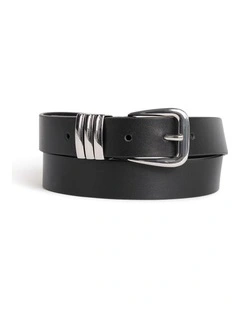 Essie Leather Belt in Black/Silver