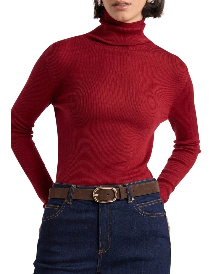 Kumru Leather Suede Belt in Chocolate image 2