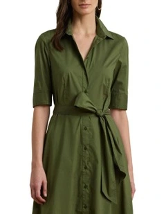 Cotton-Blend Shirtdress