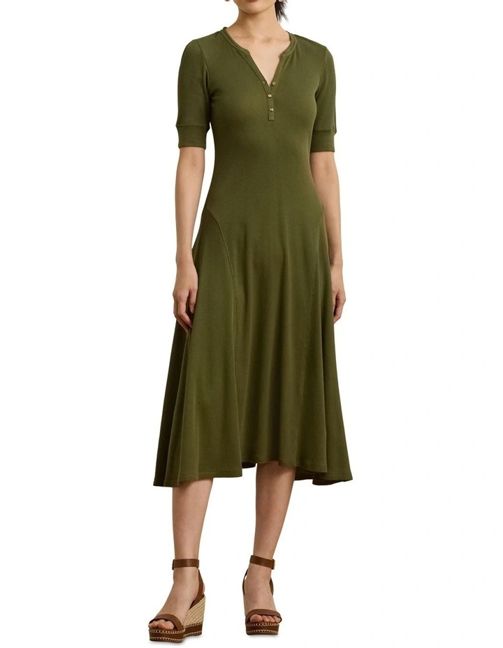 Cotton Henley Dress image 3