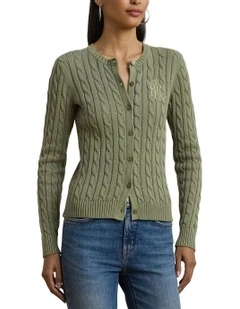 Cable-Knit Cotton Cardigan