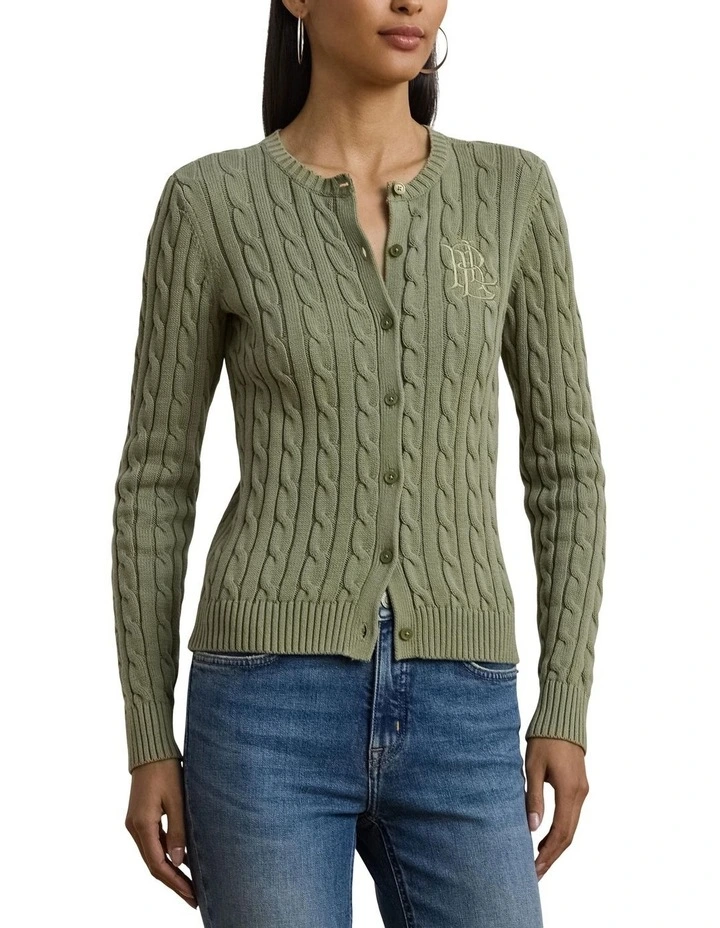 Cable-Knit Cotton Cardigan image 1