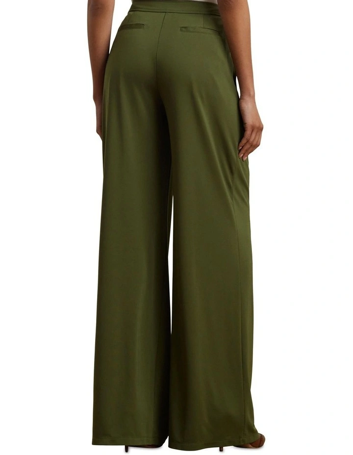 Pleated Stretch Jersey Wide-Leg Pant image 2