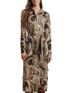 Paisley Twill Shirtdress