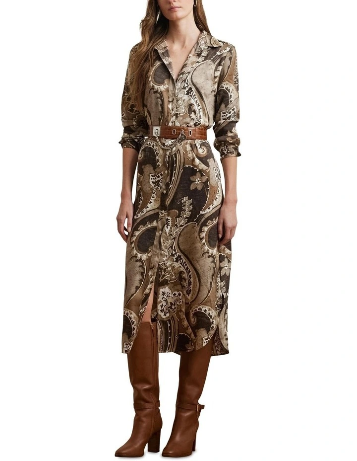 Paisley Twill Shirtdress image 3