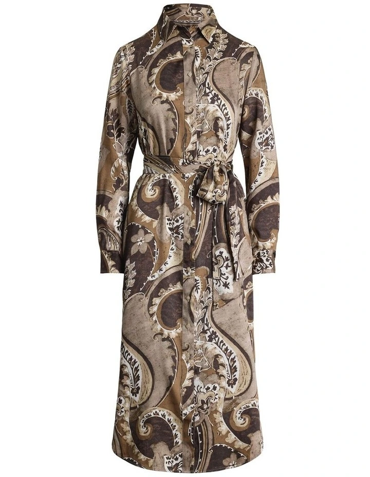 Paisley Twill Shirtdress image 4