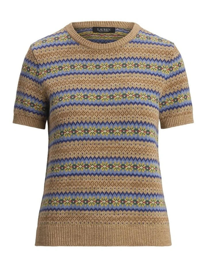Fair Isle Short-Sleeve Sweater image 4