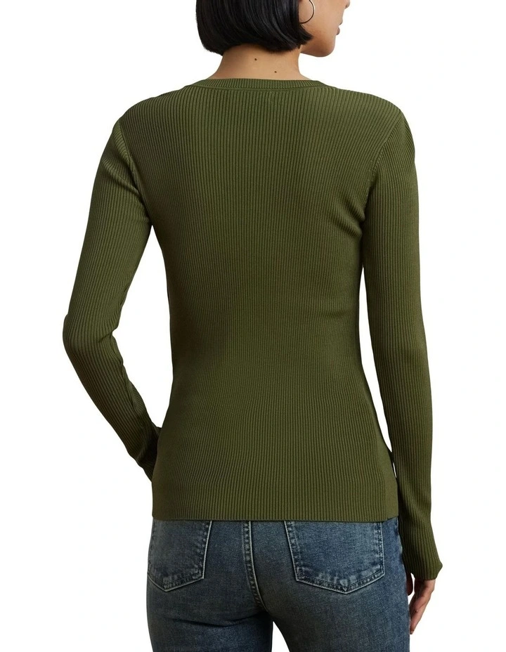Rib-Knit Henley Sweater image 2