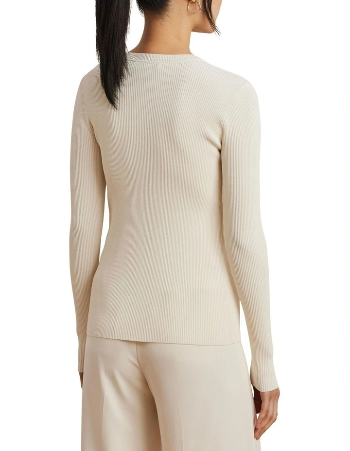 Rib-Knit Henley Sweater image 2