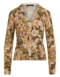 Floral Cotton-Blend Cardigan