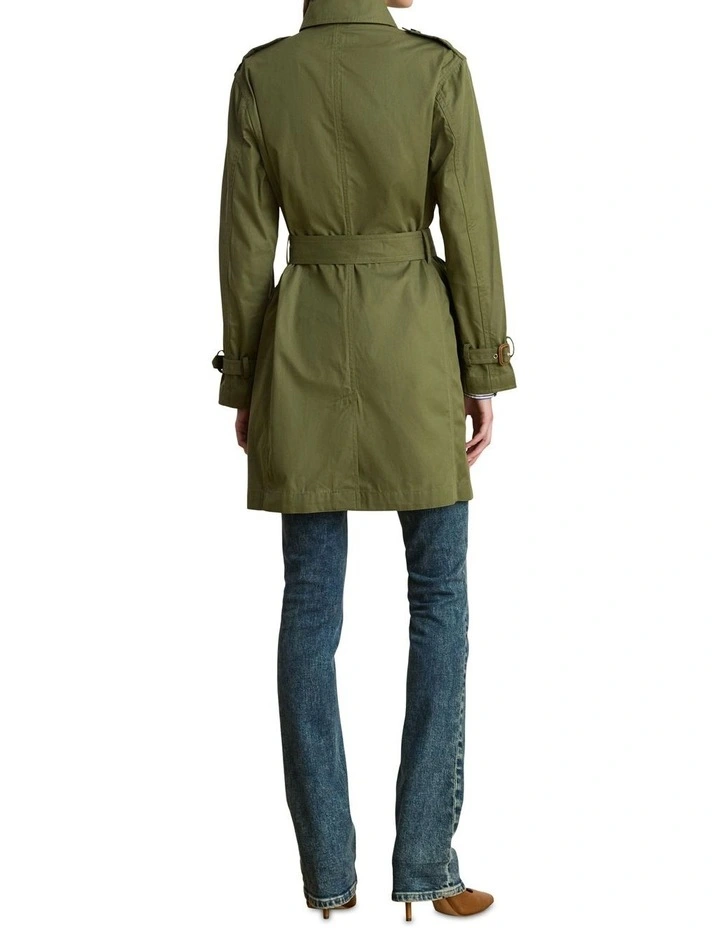 Belted Cotton Twill Trench Coat image 2