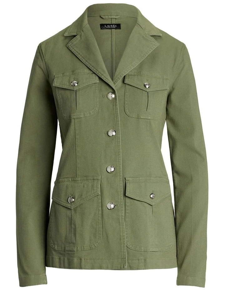 Stretch Cotton Canvas Blazer image 4