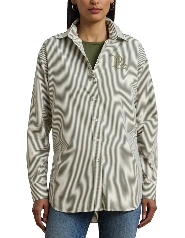 Relaxed Fit Striped Broadcloth Shirt image 1