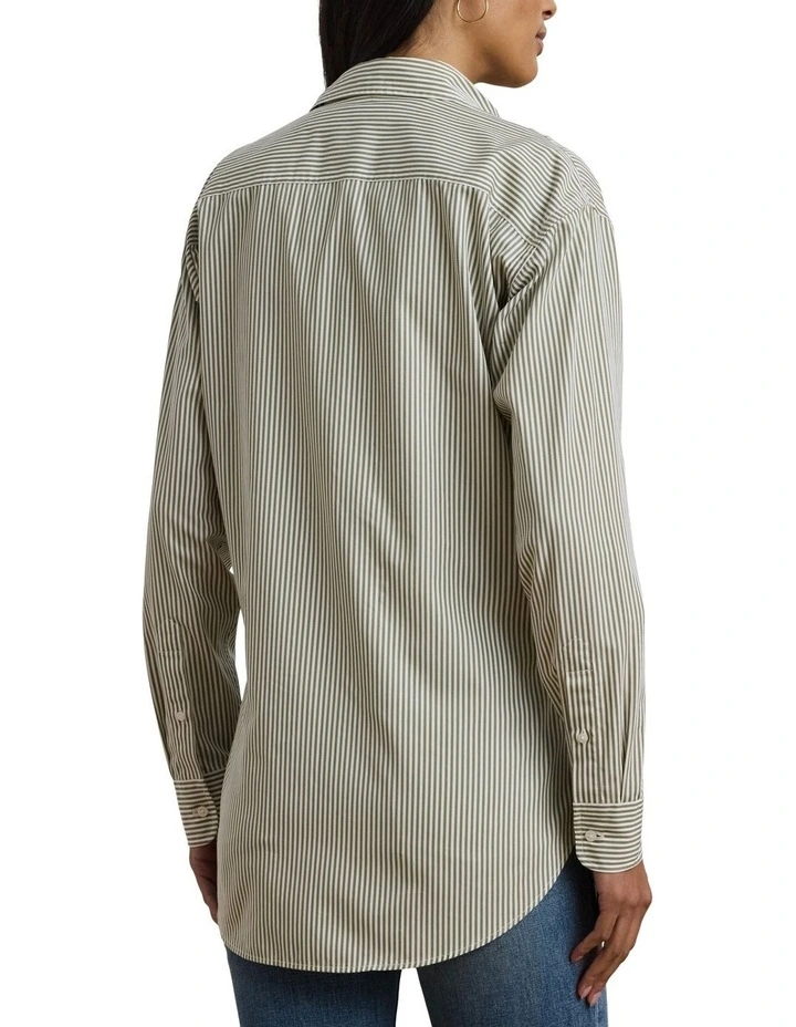 Relaxed Fit Striped Broadcloth Shirt image 2
