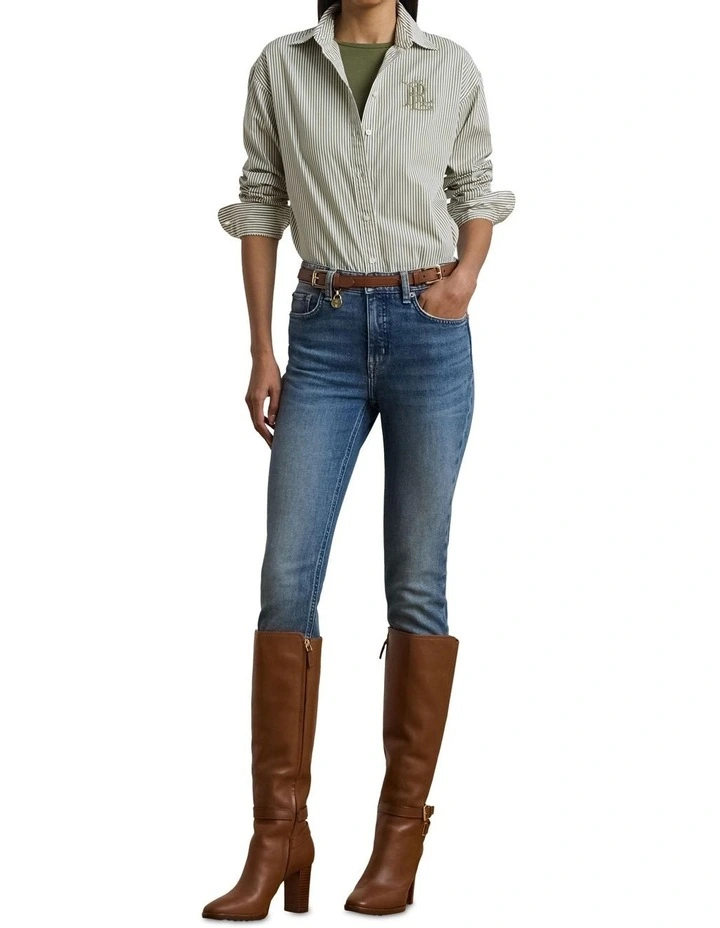 Relaxed Fit Striped Broadcloth Shirt image 3