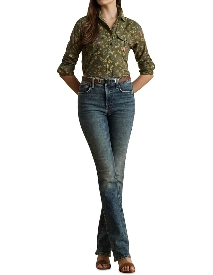 Classic Fit Floral Cotton Voile Shirt image 3