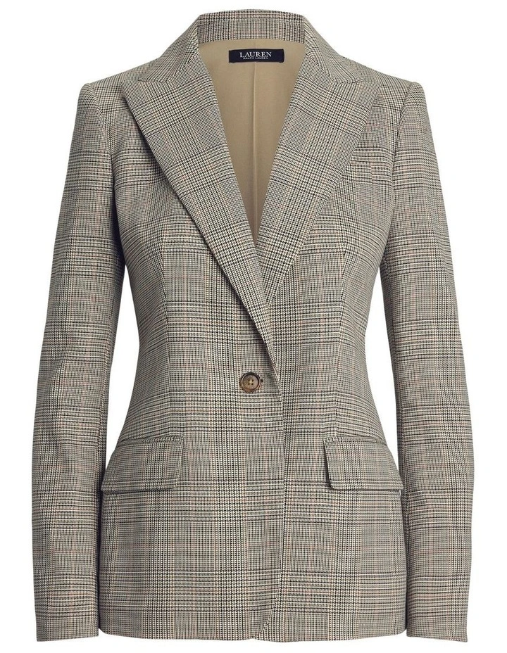 Glen Plaid Cotton-Blend Twill Blazer image 4