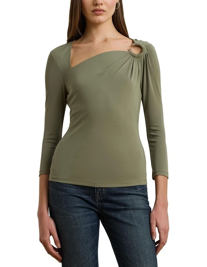 Stretch Jersey Asymmetrical Top image 1