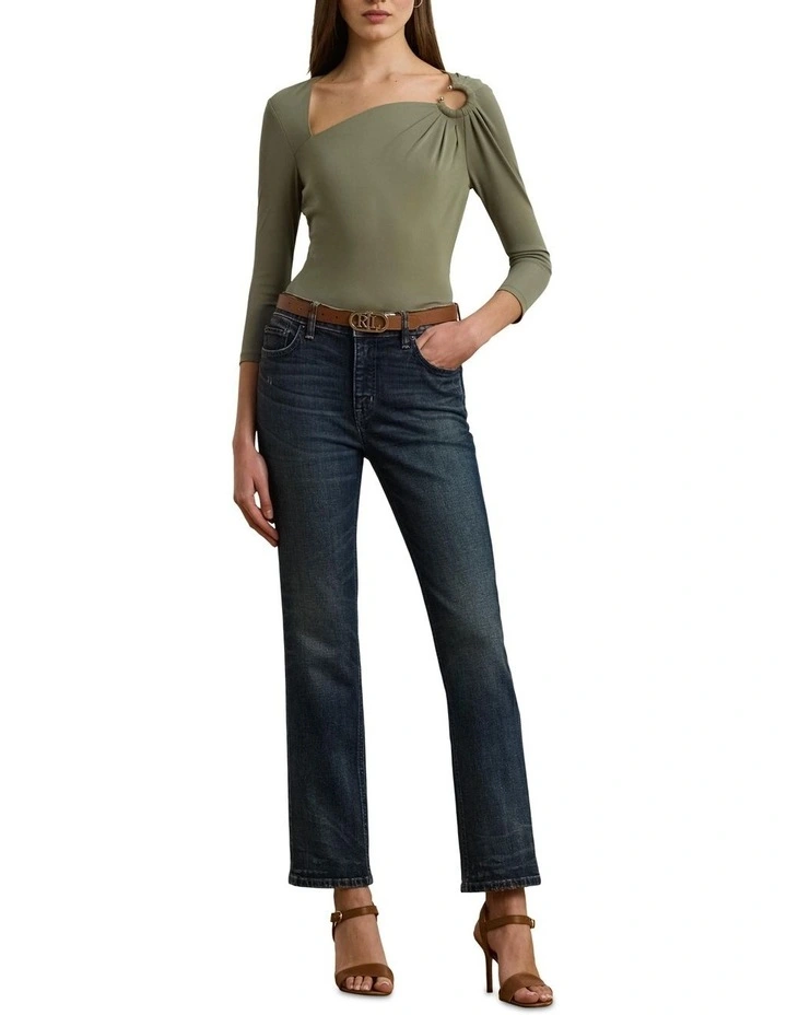 Stretch Jersey Asymmetrical Top image 3