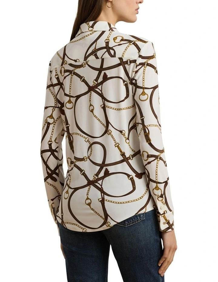 Slim Fit Belting-Print Jersey Shirt image 2