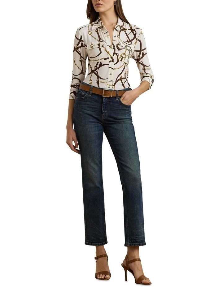 Slim Fit Belting-Print Jersey Shirt image 3