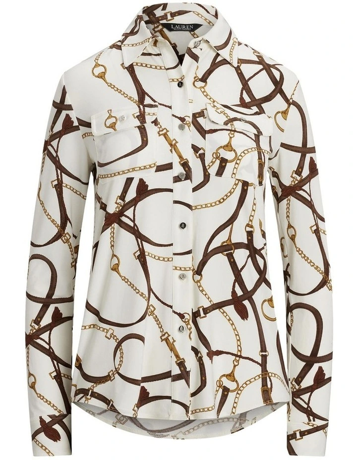 Slim Fit Belting-Print Jersey Shirt image 4