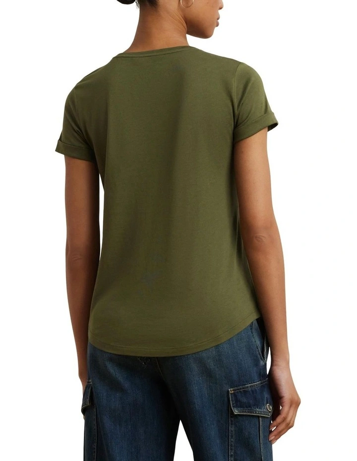 Embroidered-Logo Cotton-Blend Jersey Tee image 2