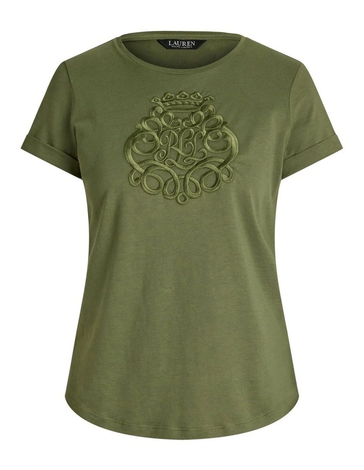 Embroidered-Logo Cotton-Blend Jersey Tee image 4