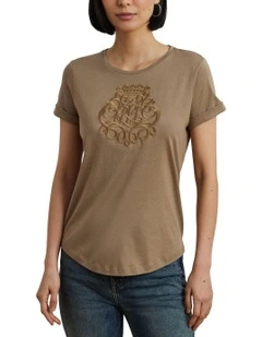 Embroidered-Logo Cotton-Blend Jersey Tee