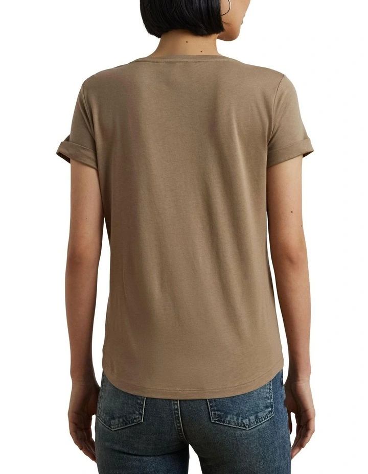 Embroidered-Logo Cotton-Blend Jersey Tee image 2