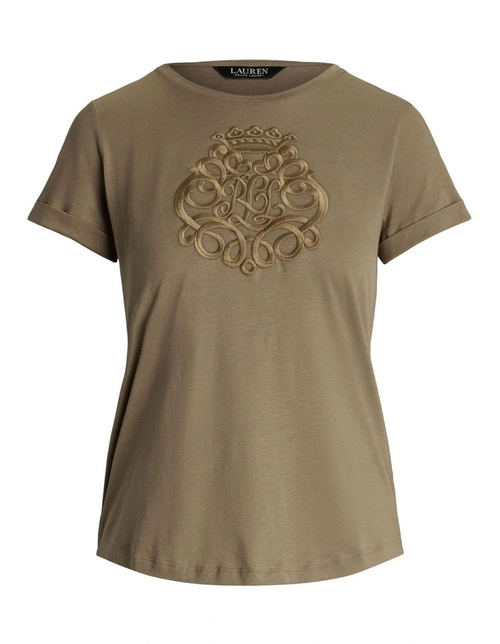 Embroidered-Logo Cotton-Blend Jersey Tee image 4