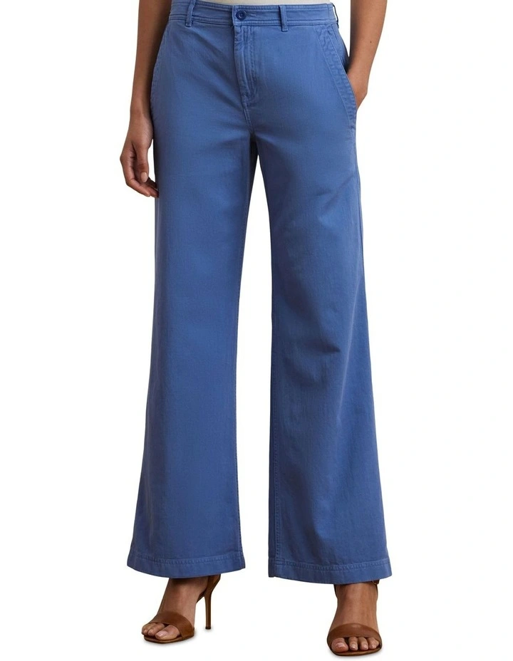 Cotton Twill Wide-Leg Pant image 1