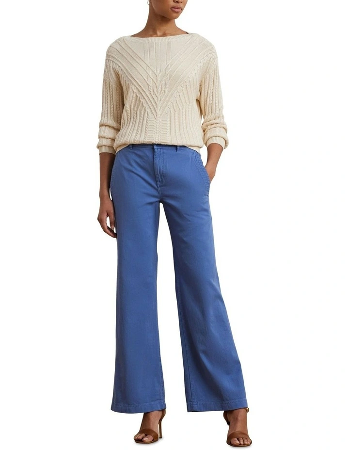 Cotton Twill Wide-Leg Pant image 3
