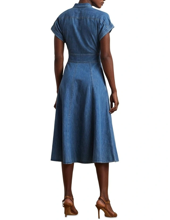 Buckle-Trim Denim Shirtdress image 2