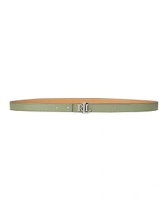 Logo Reversible Leather Skinny Belt
