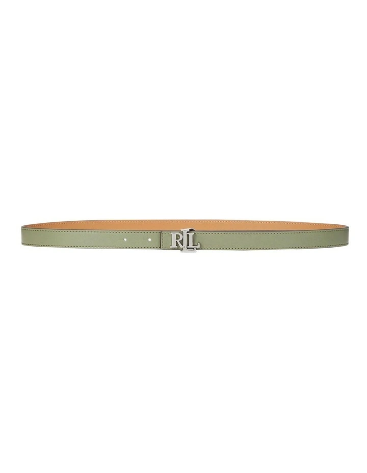 Logo Reversible Leather Skinny Belt image 1