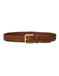 Braided Vachetta Leather Belt
