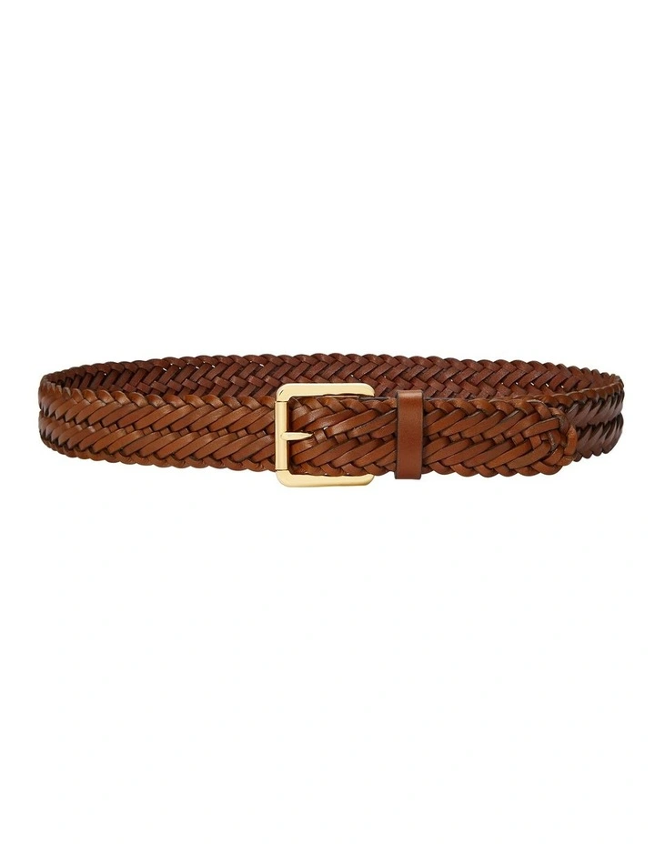 Braided Vachetta Leather Belt image 1