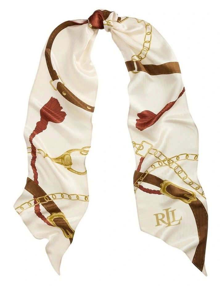 Belting-Print Silk Scarf image 1